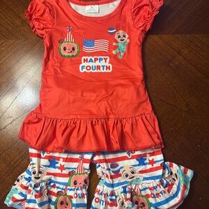 Happy Fourth Red and White Outfit